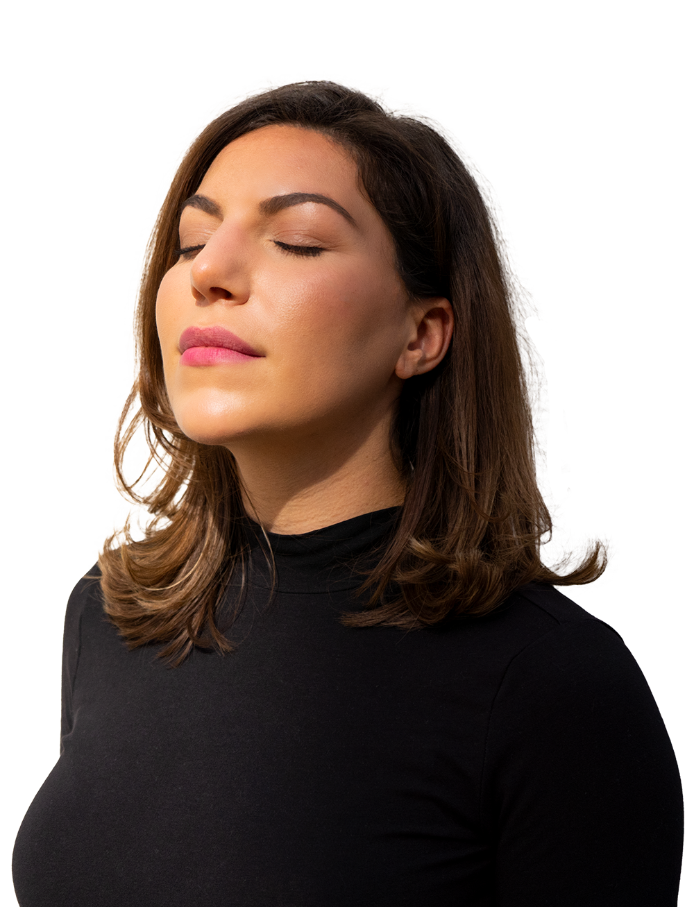 Melina Vassilas bei einer Embodiment-Übung: Somatische Zentrierung und Regulation über Körperfeedback im Stehen.